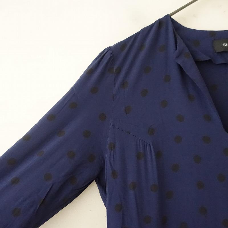 SINME シンメ *ドットロングワンピース*Mティアード切り替え SINME シンメ *ドットロングワンピース*Mティアード切り替え