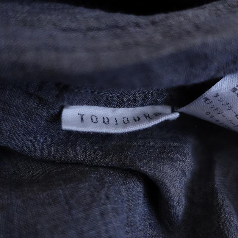 TOUJOURS（トゥジュー） *リネンノースリーブロングワンピース*Fドレス 