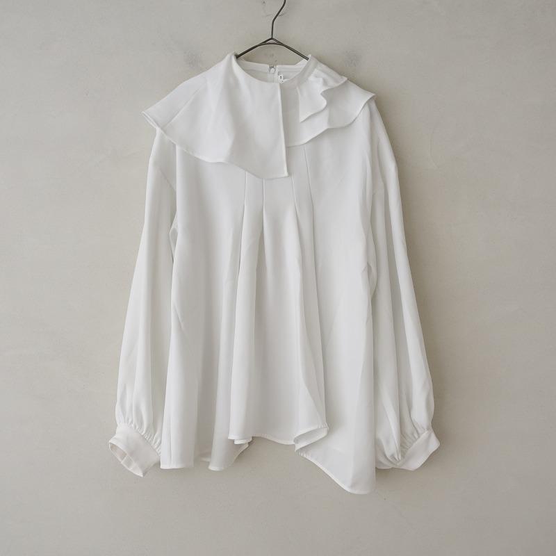 2023SS/定価3.1万】エンフォルド ENFOLD *TWO WAY COLLAR BLOUSE 