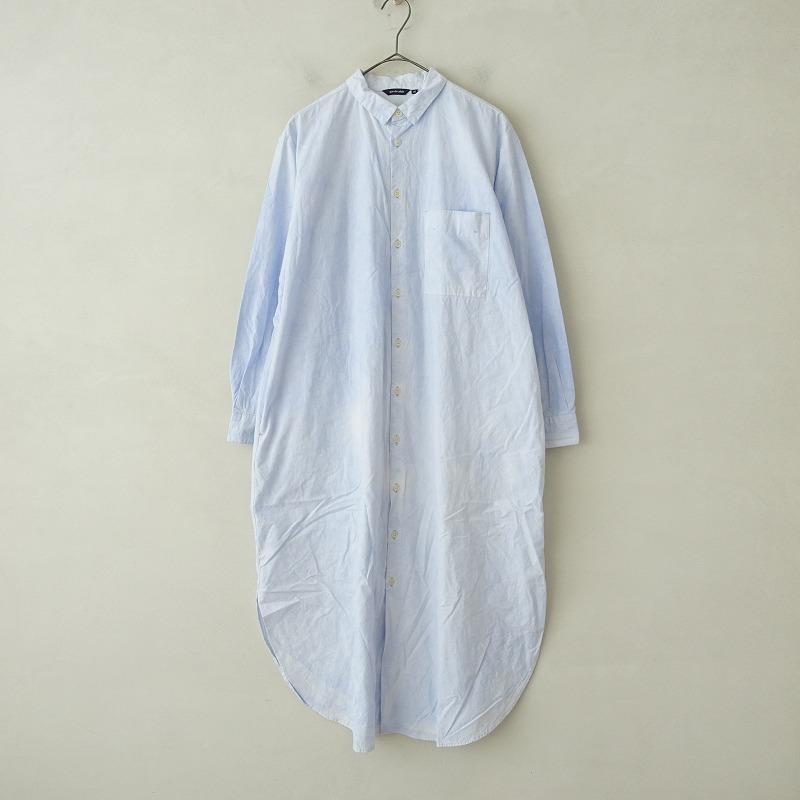 パドカレ　シャツワンピース pas de calais パドカレ *コットンシャツワンピース*36ロング