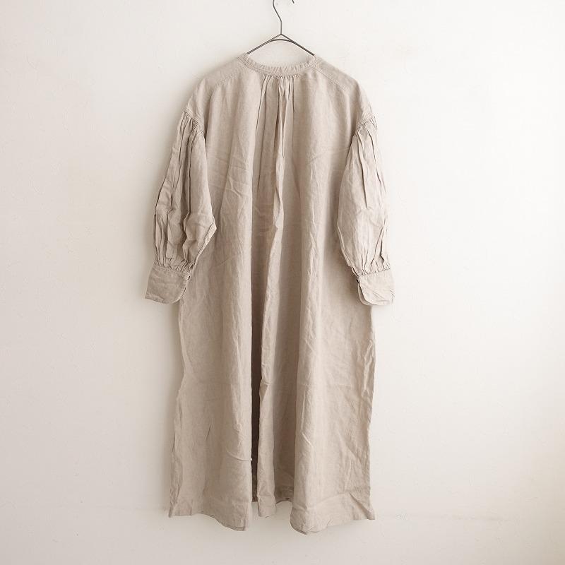 ネストローブ　リネン天然染めワンピース　ベージュ ネストローブ リネン天然染めワンピース ベージュ - メルカリ