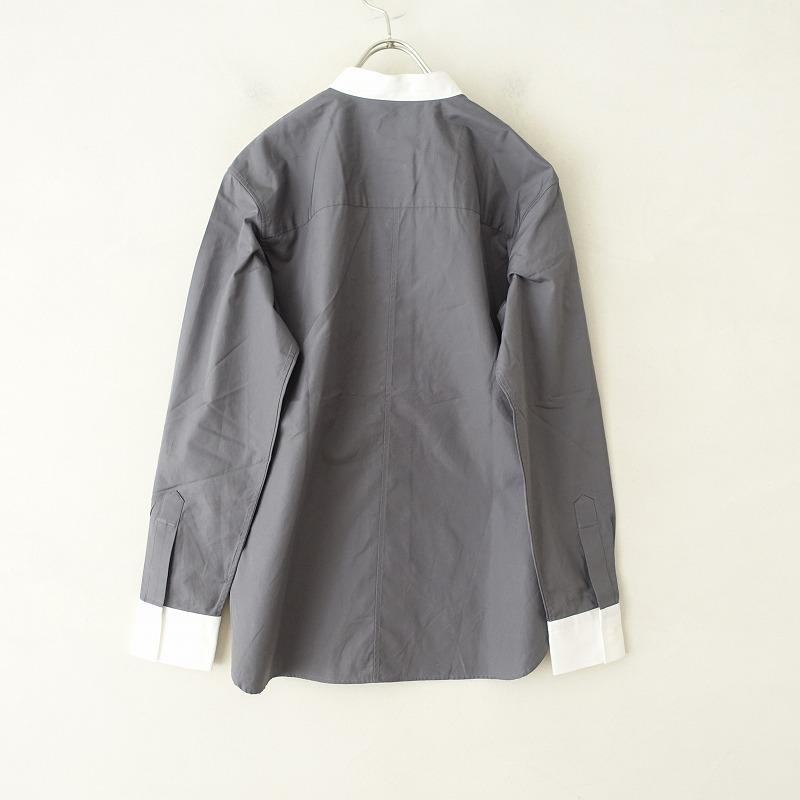 JOHN SMEDLEY（ジョンスメドレー） *バンドカラークレリック長袖シャツ 