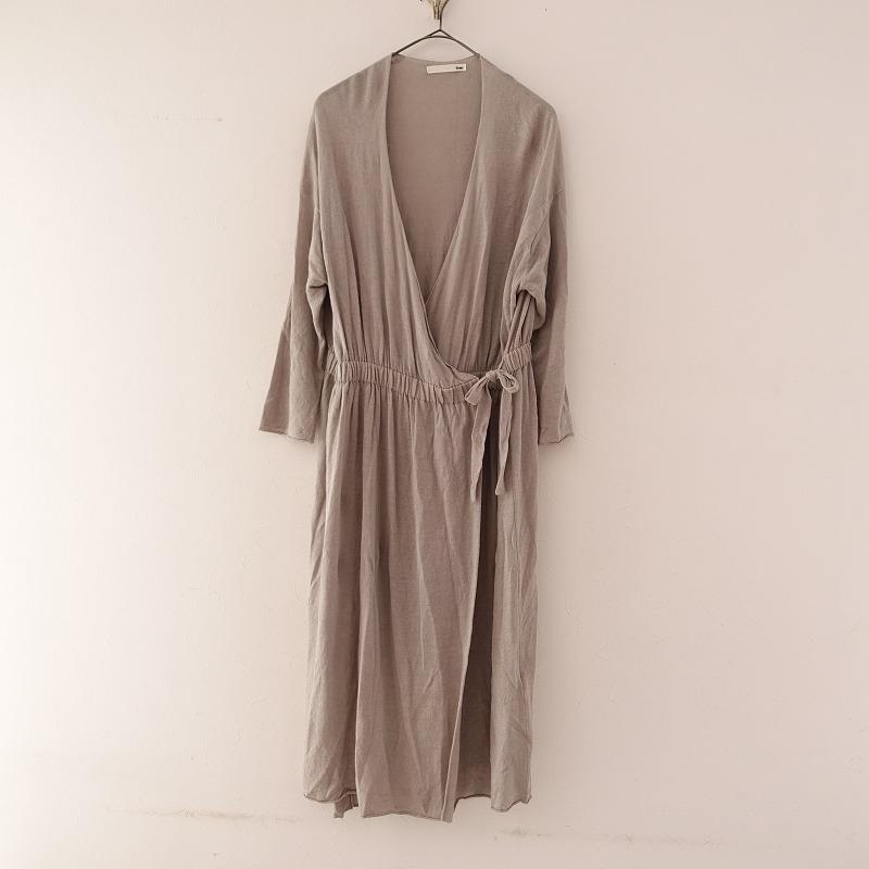 定価3.5万】エヴァムエヴァ evam eva *リネンカシュクールワンピース 