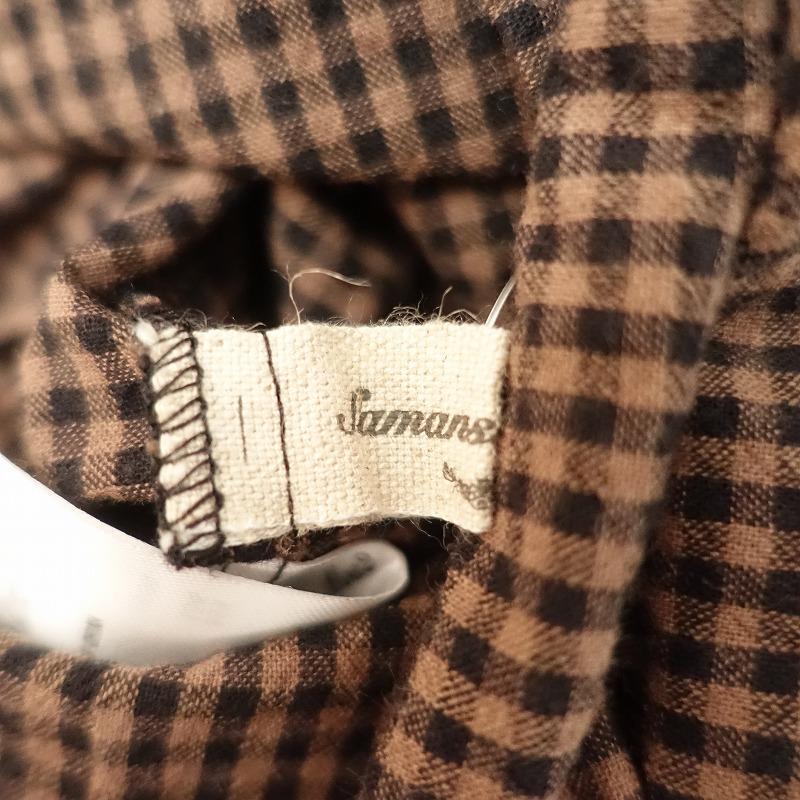 新品未使用　コットンリネン箔ギンガムチェック ワンピース Mサイズ a578cf702f0389467dd72484dcb0f4