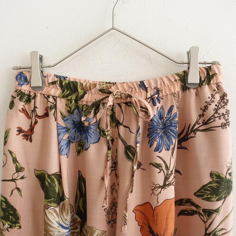 美品★manipuriマニプリ★イージーパンツ　花　フラワー manipuri（マニプリ） //【美品/定価3.9万】マニプリ *フラワー