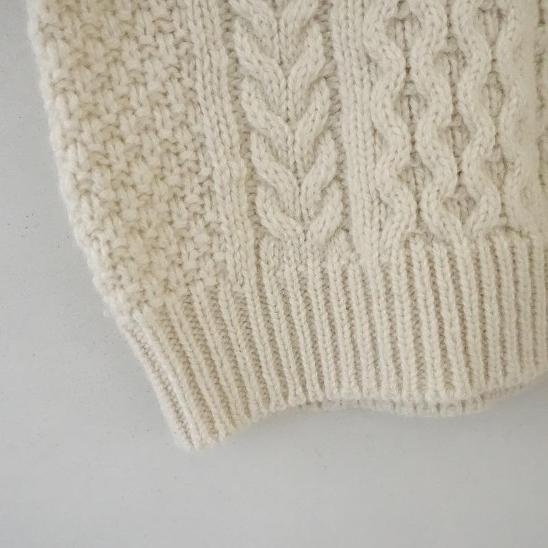 オオカミとフクロウ　美品☆ベージュ ケーブルニットセーター TA 10 希少】オオカミとフクロウ 雨のリュウグウ タートルネック ケーブル