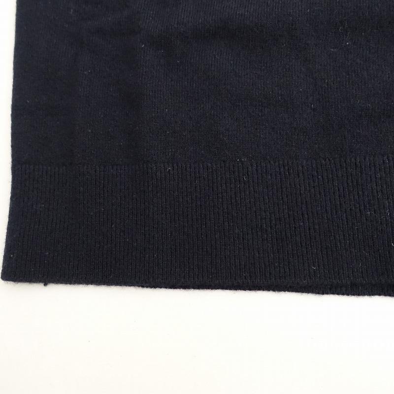 美品 中川政七商店 薄手麻ニットの2wayカーディガン 紺 日本製 リネンニット 極美品】中川政七商店〈日本製〉薄手麻のニットカーディガン 2way