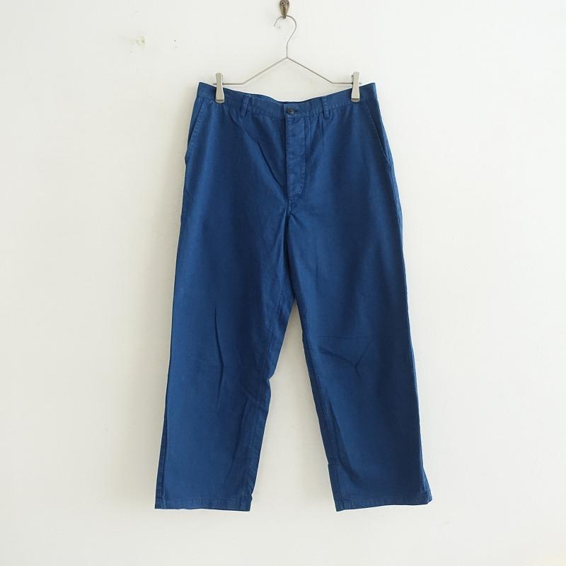 ARMEN アーメン *コットンストレートパンツ*3ボトムス綿ネイビー紺 