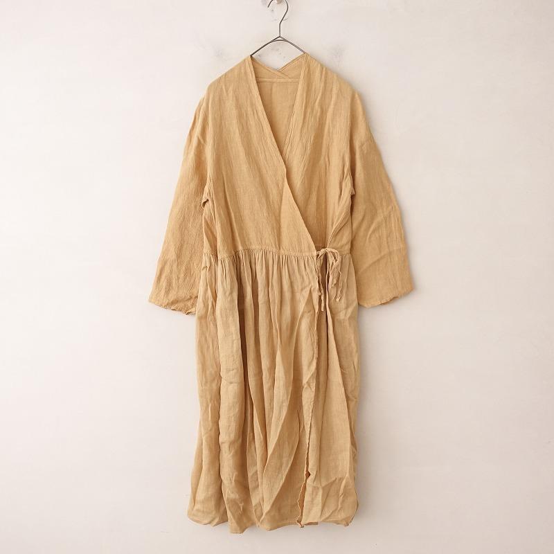 ポプリ pot-pourri *リネンカシュクールワンピース*前合わせ  