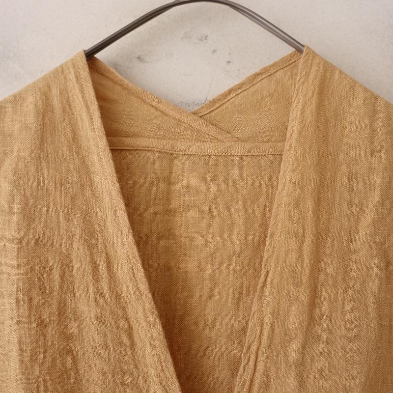 ポプリ pot-pourri *リネンカシュクールワンピース*前合わせ  