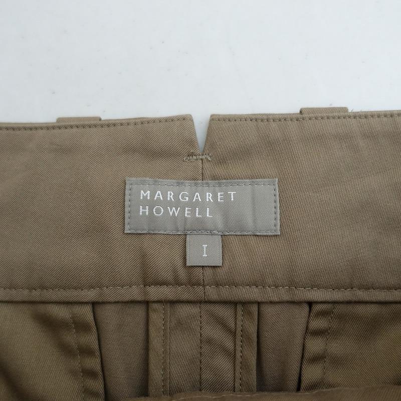 MHL マーガレットハウエル コットン テーパード パンツ ブラウン 2024 MARGARET HOWELL（マーガレットハウエル） *コットンタックテーパード