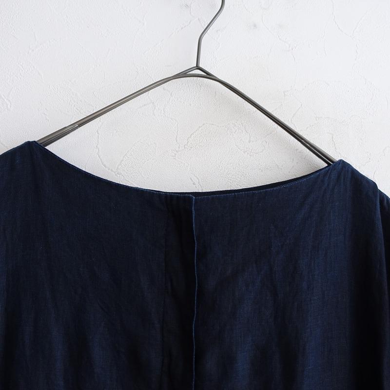 ハレルヤ HALLELUJAH *リネンロングワンピース*38ドレス麻インディゴ