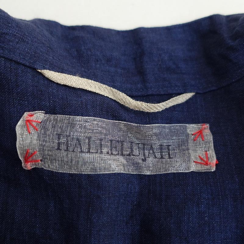 ハレルヤ HALLELUJAH *リネンロングワンピース*ドレス麻インディゴ染め