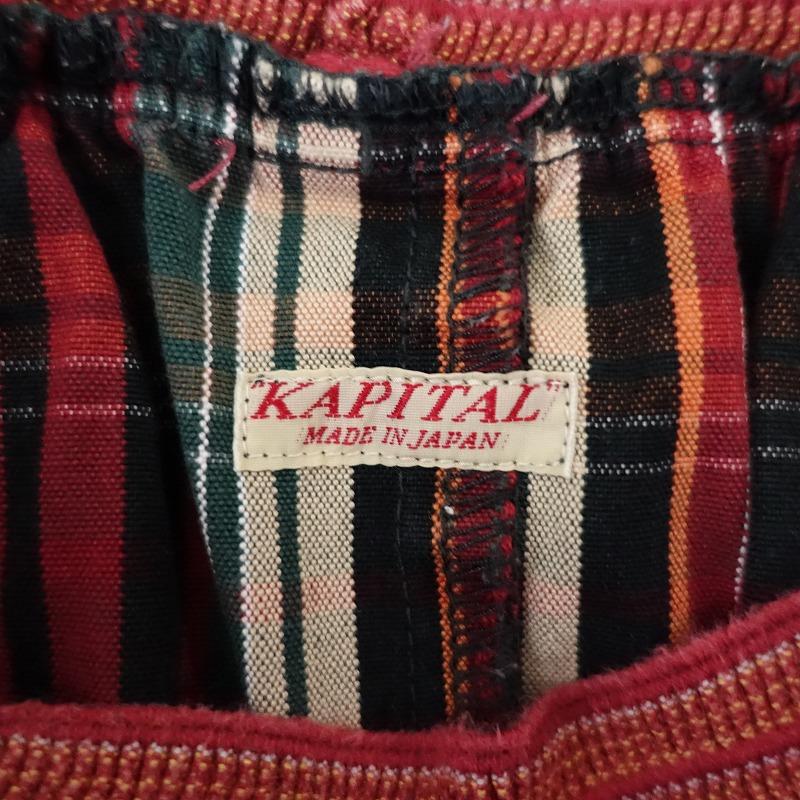 【完売品】KAPITAL キャピタル チェック柄 スカートズボン パンツ 完売品】KAPITAL キャピタル チェック柄 スカートズボン パンツ