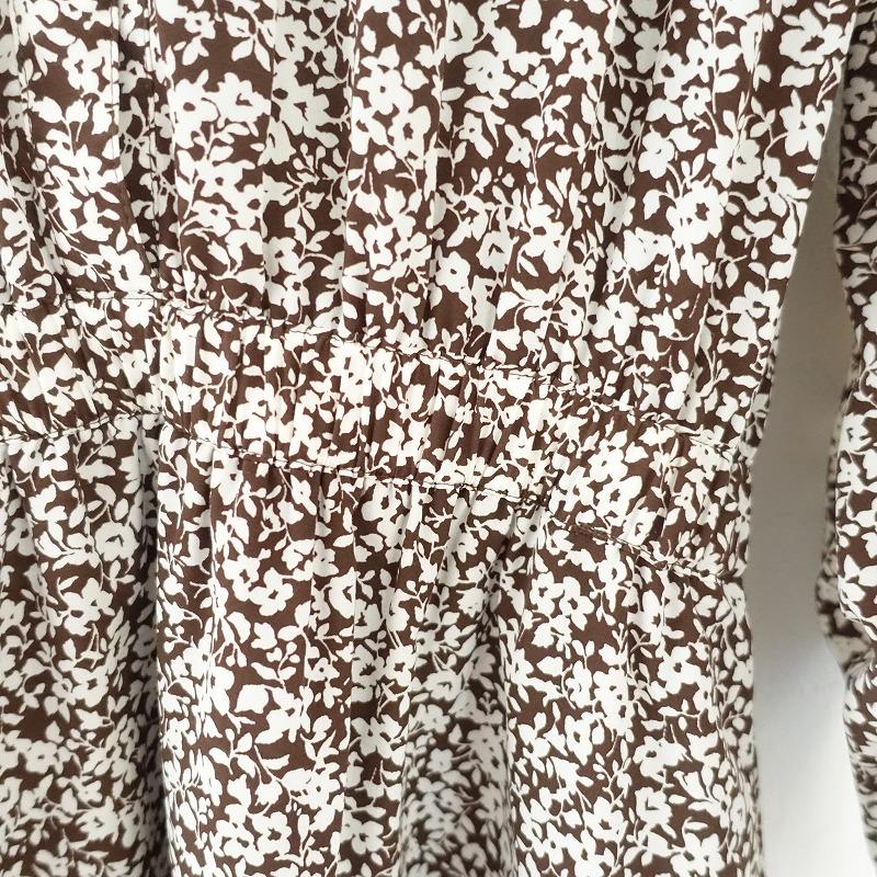 美品】シップス Ships *フラワープリントロングスリーブVネック 美品】シップス Ships *フラワープリントロングスリーブVネック