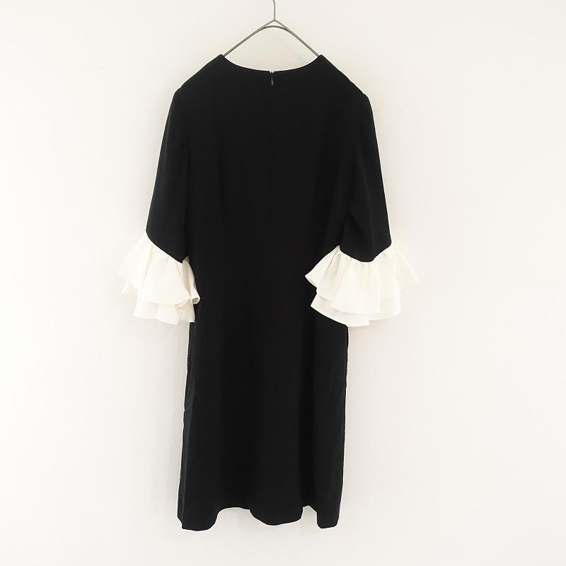 【美品】Loulou Willoughbyフリルギャザーワンピース　黒 LOULOU WILLOUGHBY（ルルウィルビー） 【美品/定価4.9万】ルル