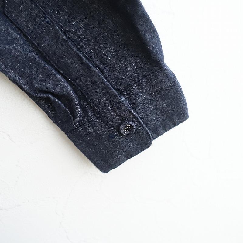 美品　ミシェルボードウィン　シャツワンピース　コットンリネン michel beaudouin ミシェルボードウィン *コットンリネンシャツ