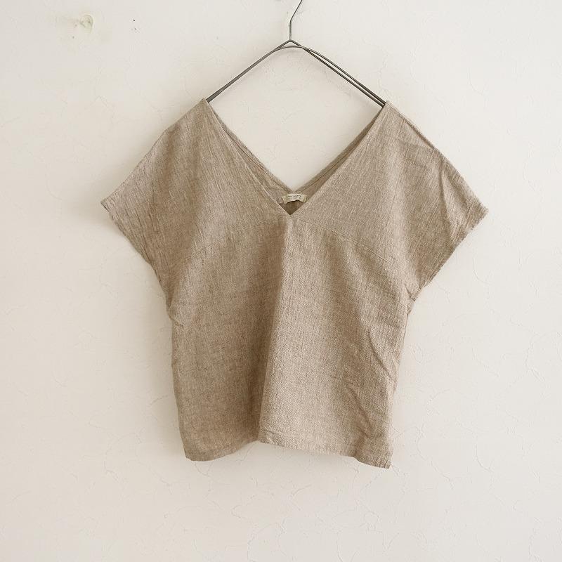 シサム工房 sisam *Vネックプルオーバーブラウス*20シャツトップス 