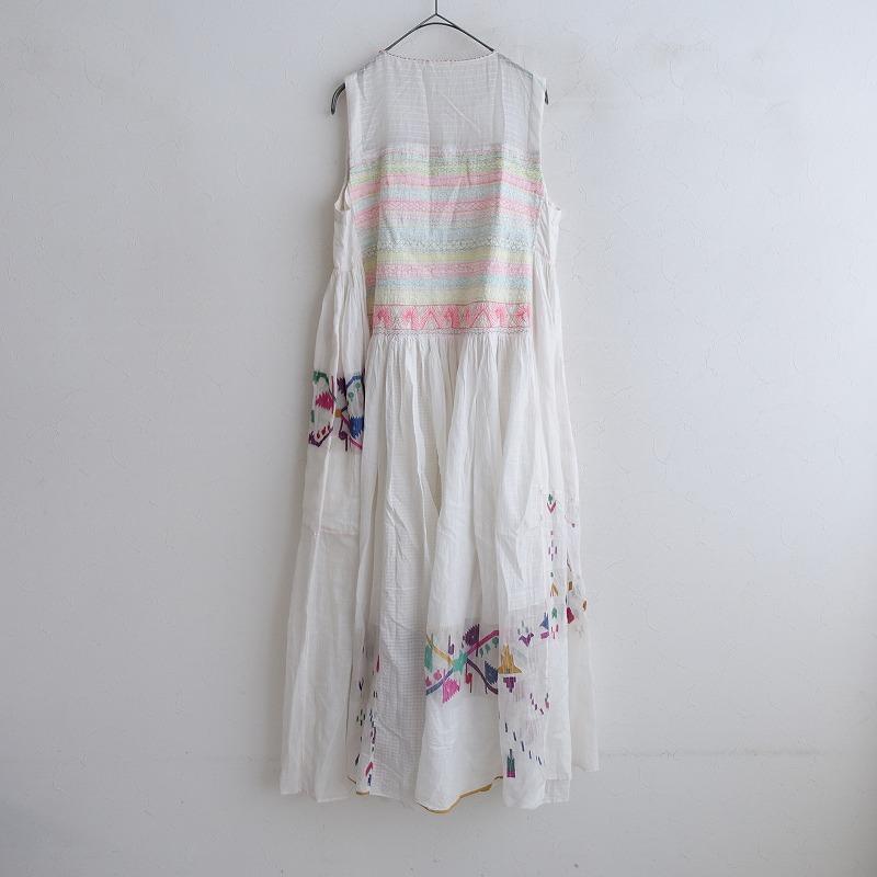 お値下げ　INJIRI コットンワンピース インジリ injiri *ジャムダニ織りワンピース*Sサイドギャザー綿