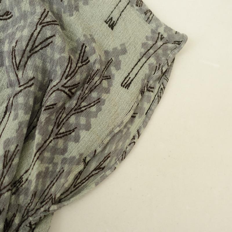ミナペルホネン　forest dotノースリーブシャツ36 mina perhonen（ミナペルホネン） *north forest コットンジョーゼット