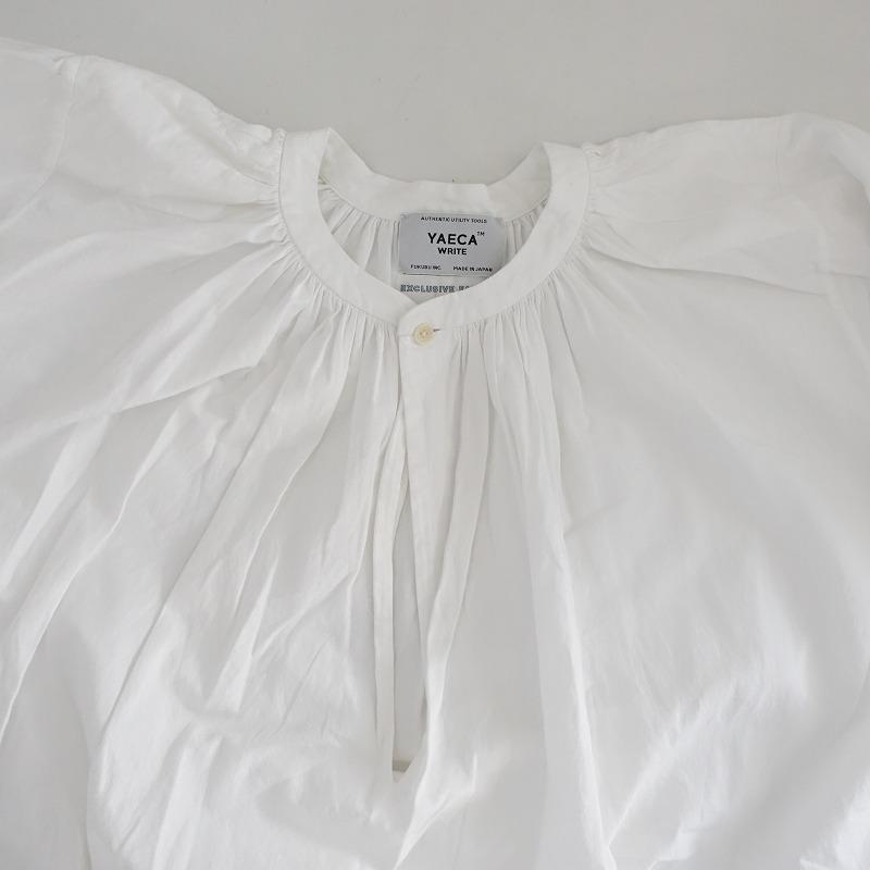 定価3.5万】ヤエカライト YAECA WRITE *99113 ギャザーブラウスロング  