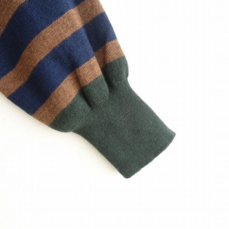 ニット+セーター atelier naruse 定価2.3万】アトリエナルセ atelier naruse *ウールボーダーニットプル