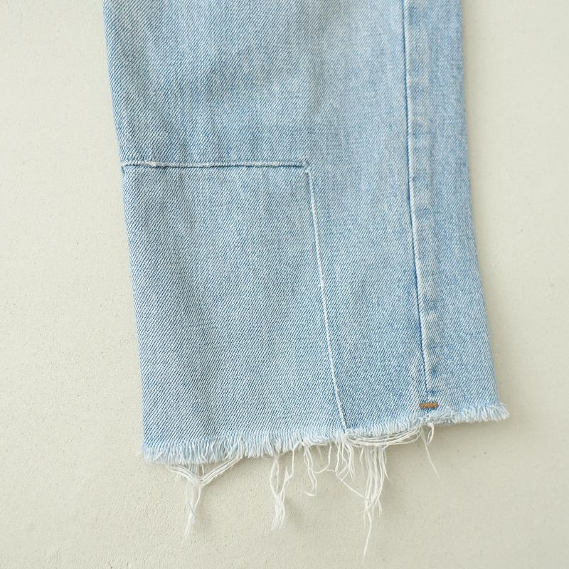 【nowos 】美品 ノーウォス デニムパンツ S NOWOS ノーウォス *コットンダメージ加工デニムパンツ*Sライト