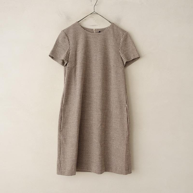 PESERICO ペセリコ Peserico *千鳥格子半袖ワンピース*40