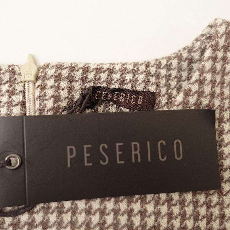 PESERICO ペセリコ Peserico *千鳥格子半袖ワンピース*40コットン 