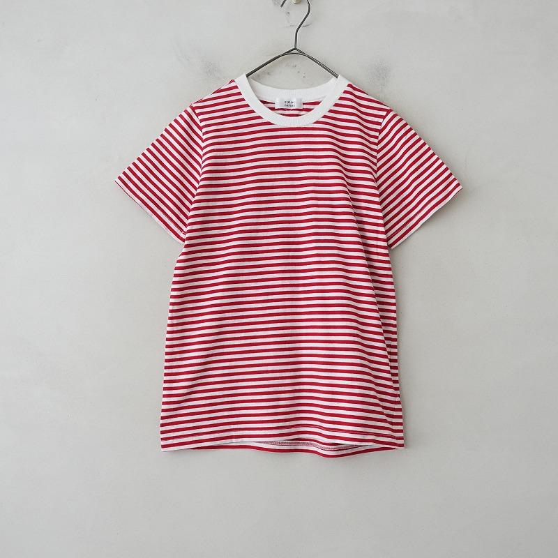 アトリエナルセ atelier naruse *コットンボーダー半袖Tシャツ*F