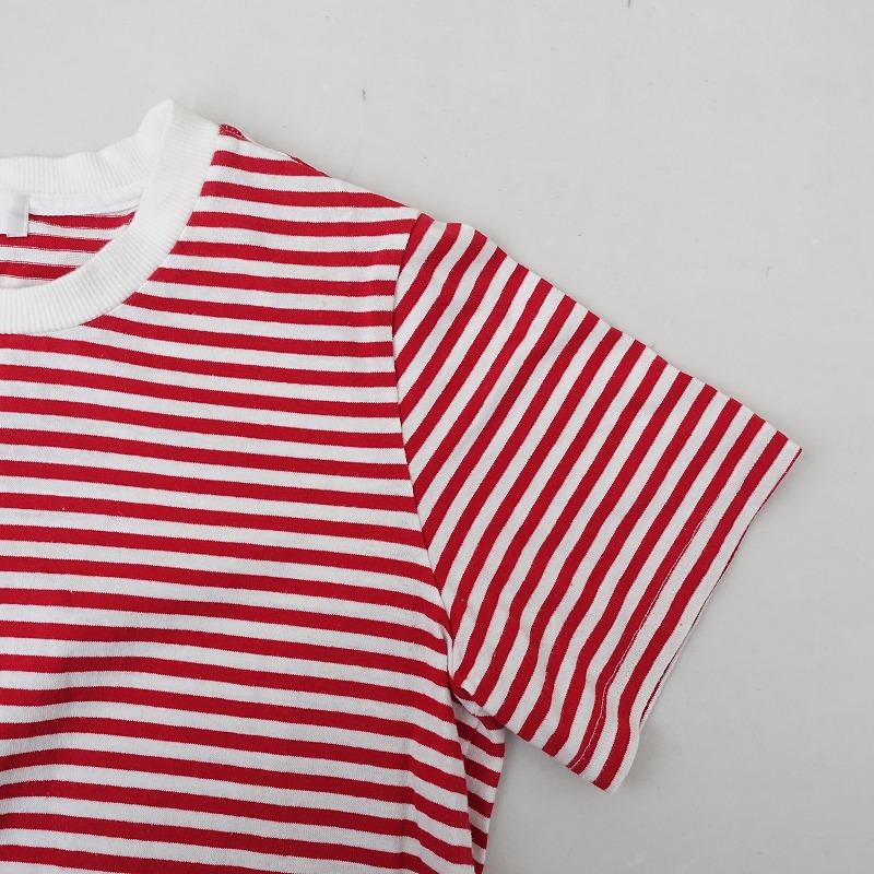アトリエナルセ atelier naruse *コットンボーダー半袖Tシャツ*F