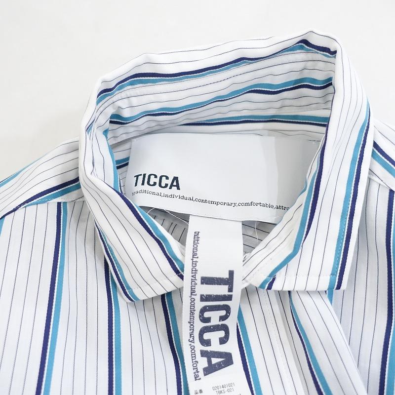 TICCA（ティッカ） *コットンマルチストライプシャツワンピース*F 