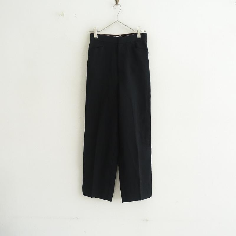 ロク 6 *パイピングラインパンツ*34ボトムス黒ブラックトラウザーズ(1