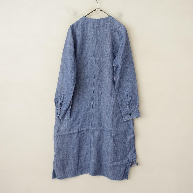 Vlas Blomme（ヴラスブラム） *リネンVネック前開きシャツワンピース*1
