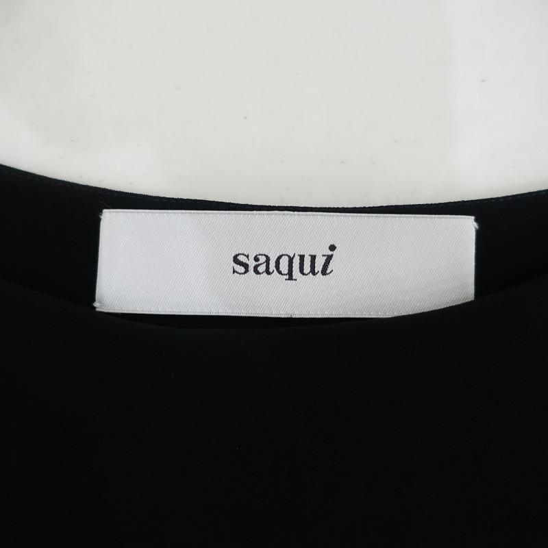 saqui 【定価2.5万】サキ *シンプルプレーンプルオーバー*38ブラック黒 