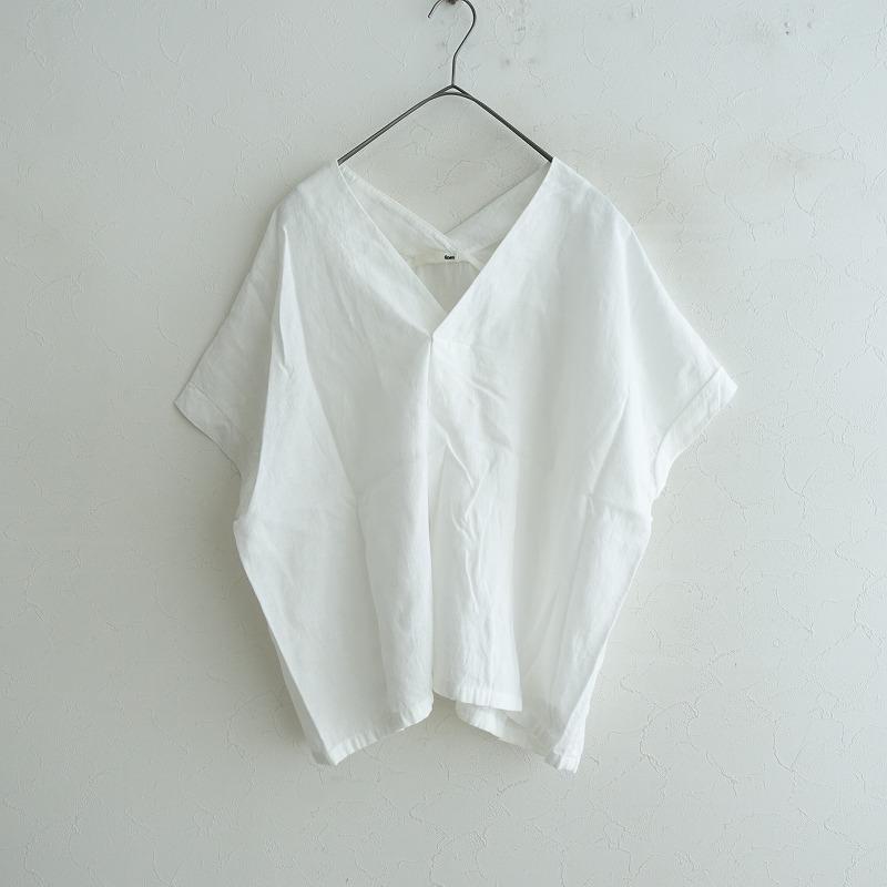 美品✨エヴァムエヴァ evam eva リネンブラウス ホワイト 麻100％ evam eva エヴァムエヴァ *water linen V neck pullover リネン