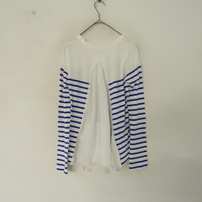 sacai luck サカイラック *ボーダーバック切り替えカットソー*2