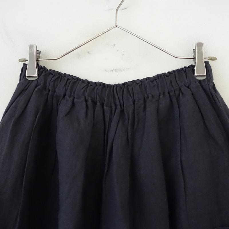 YAMMA ヤンマ産業 *リネンキュロットワイドパンツ*ボトムス麻ウエスト