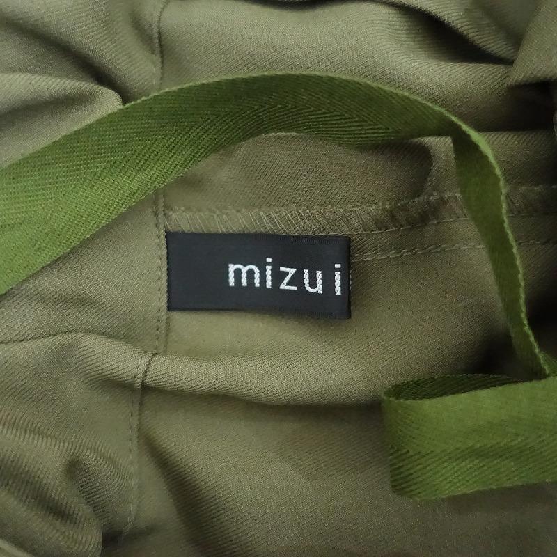 ミズイロインド mizuiro-ind *ワイドテーパードイージーパンツ*カーキ