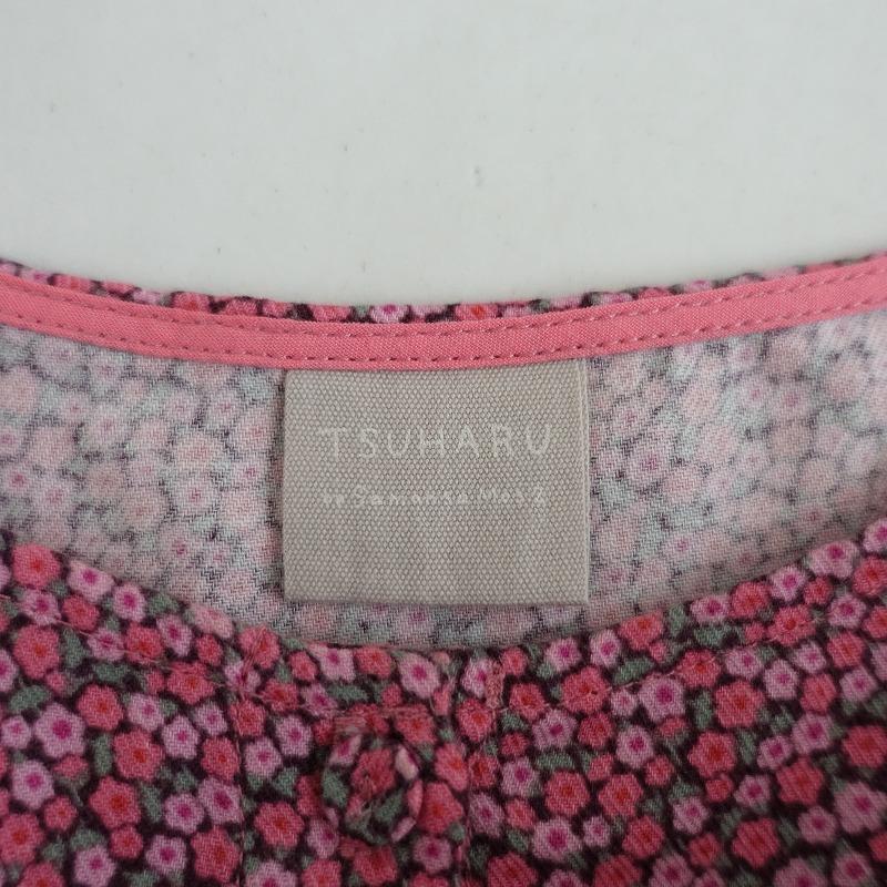 ツハル　リバティ　PENNY柄ウエストフリルワンピース　ピンク ツハル リバティ PENNY柄ウエストフリルワンピース ピンク