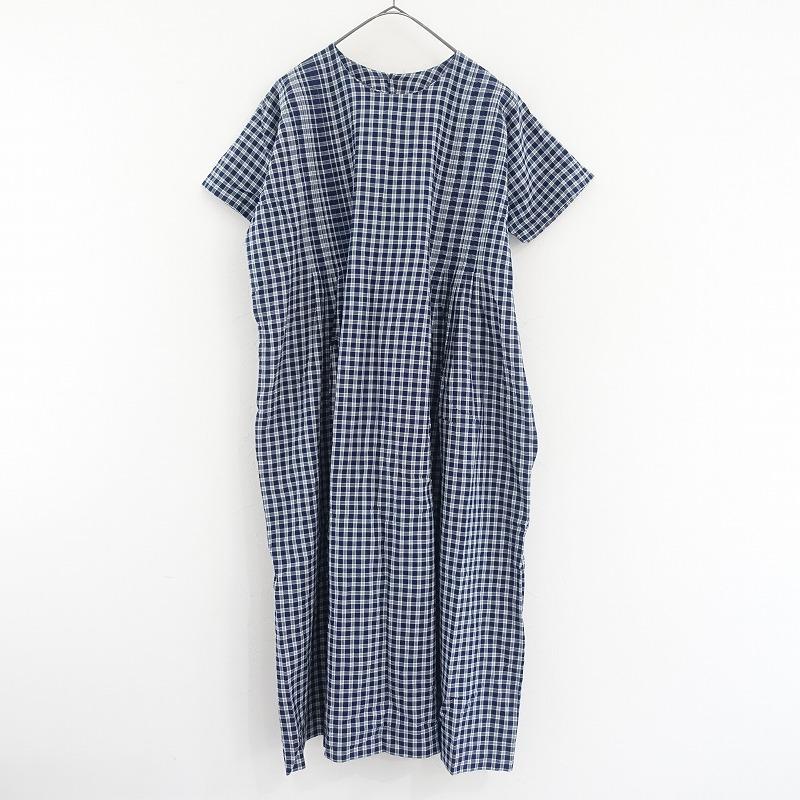 ランフランセダンタン チェック　ワンピース ウール　日本製 Lin francais d'antan（ランフランセダンタン） Lin francais d'antan