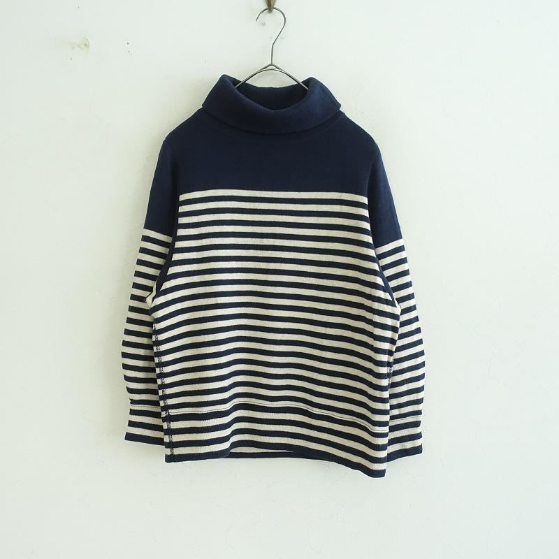 極美品 近年 45rpm スーピマスムースのバスクオフタートル ボーダー 赤