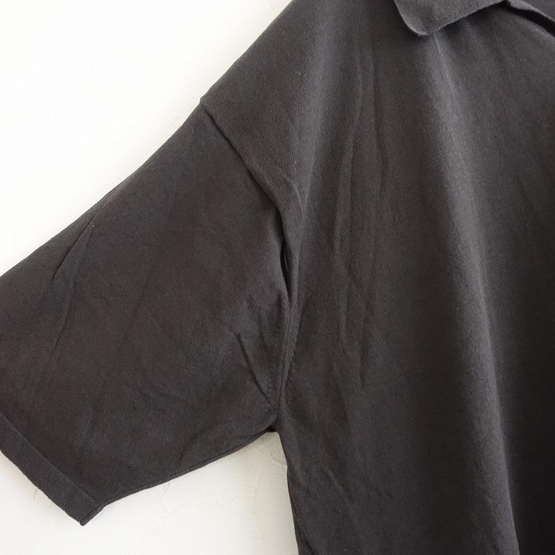 evam eva 【2024】エヴァムエヴァ *コットンスキッパーネックニット