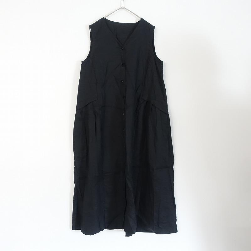 美品】ゼラールスポーツ Zelal sports *リネンVネック前開きワンピース