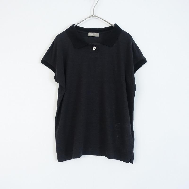 MHL. マーガレットハウエル ウール ニット ポロシャツ ヘンリーネック