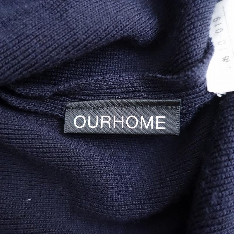 OUR 洗えるきれいめタートルニット 試着のみ ネイビー 洗える