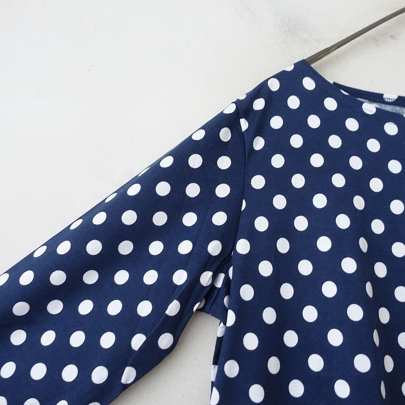 美品】マリメッコ marimekko *ドットプリントカットソーチュニック*S