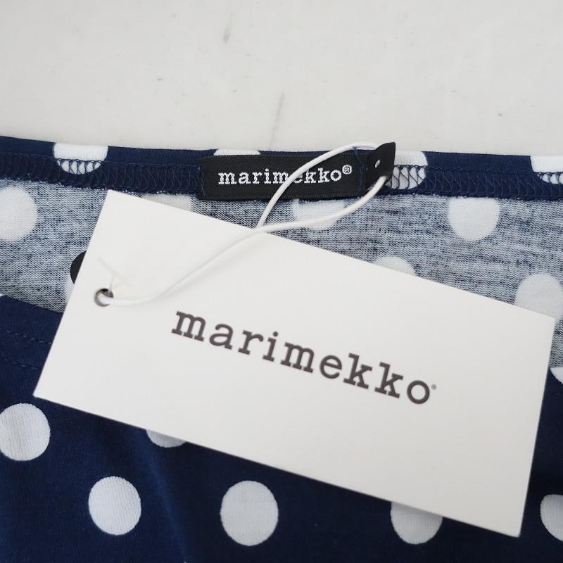 美品】マリメッコ marimekko *ドットプリントカットソーチュニック*S