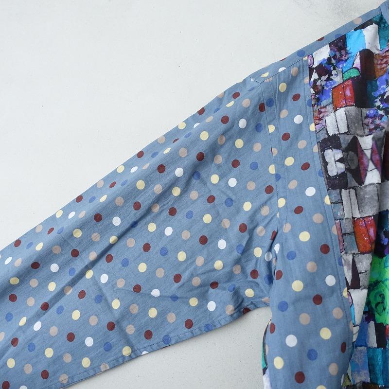 河谷シャツ KAWATANI SHIRT *コットン総柄プリント長袖シャツ*XL