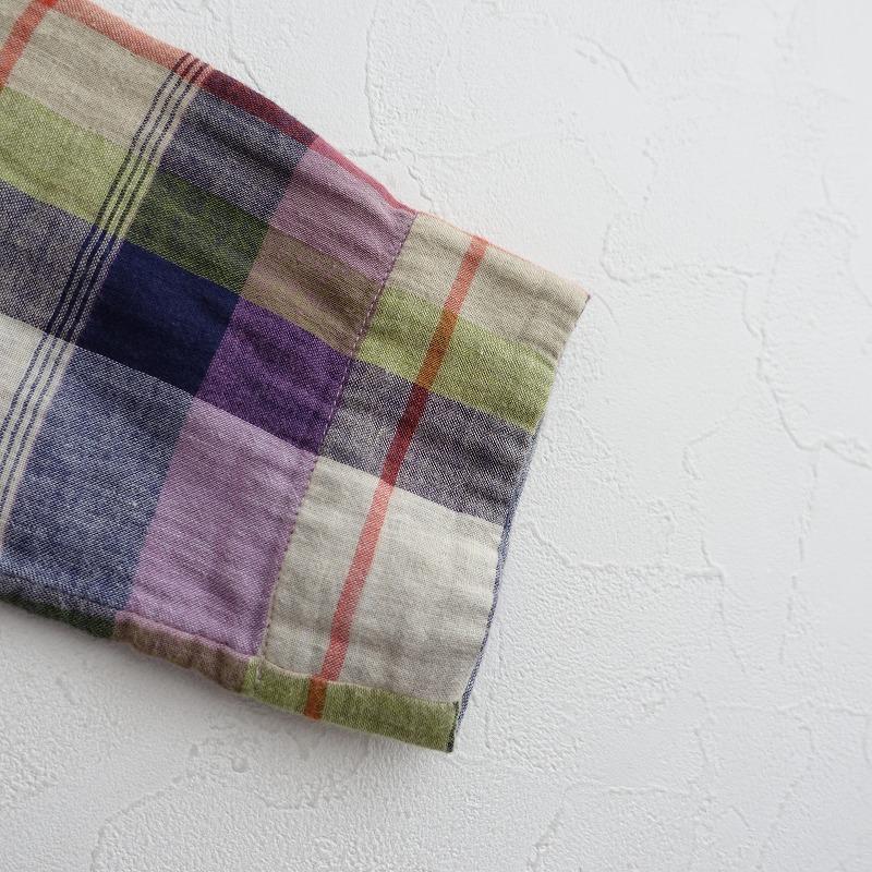 パラスパレスチェックブラウス 2023夏のよそおい パラスパレス PAL'LAS PALACE チェック リネン